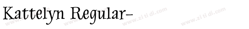 Kattelyn Regular字体转换